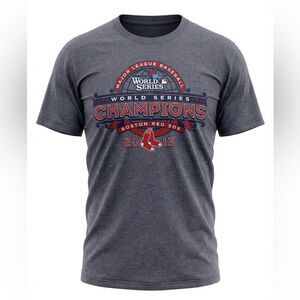 MAJESTIC BOSTON RED SOX WS CHAMPIONS 2013 T SHIRT BLUE SIZE XL
